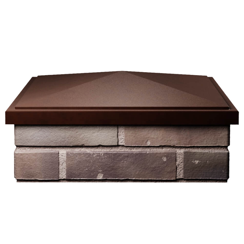 Колпак Zking БонаМоно Коричневый на столб 2х2 кирпича (515х515, 530х530мм) Старый Оскол фото