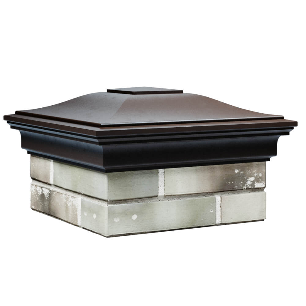 Колпак Zking Монблан Коричневый на столб 1.5х1.5 кирпича (385х385мм) в Старом Осколе фото