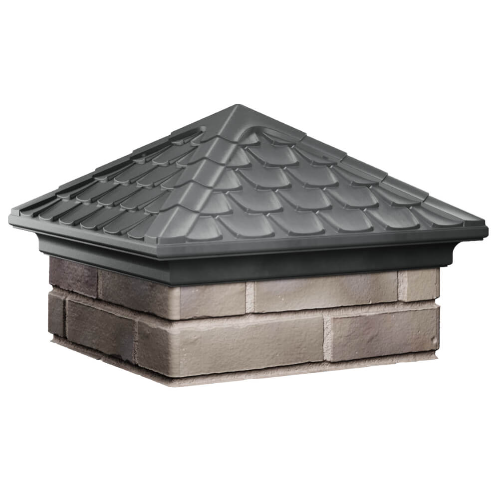 Колпак Zking Эльбрус Серый на столб 1.5х1.5 кирпича (385х385мм) в Старом Осколе фото