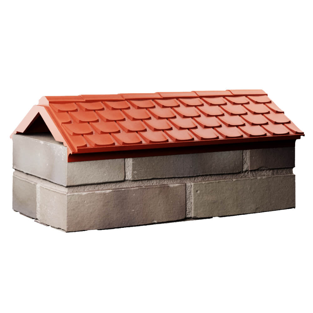Парапет Zking Эльбрус Красный с посадкой на 1 кирпич (255мм) Старый Оскол фото