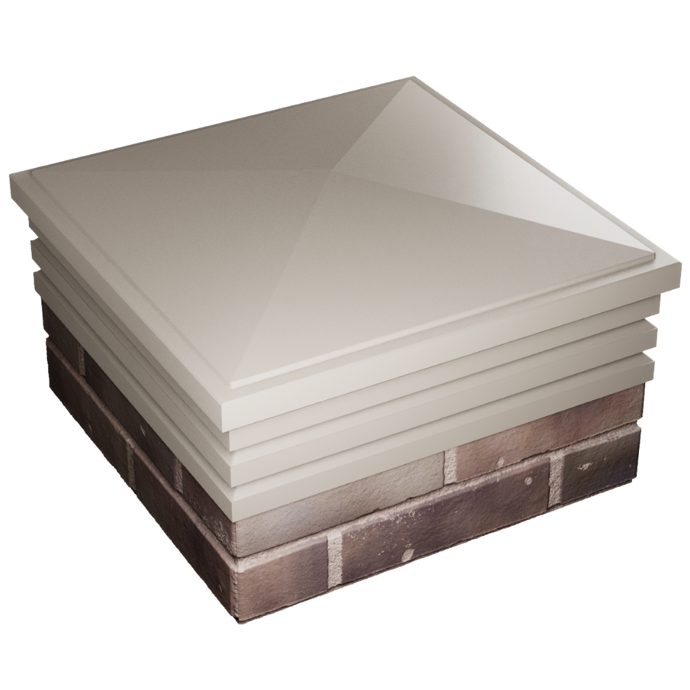 Колпак Zking Бона ХайТек Бежевый на столб 2х2 кирпича (513х513мм) в Старом Осколе фото