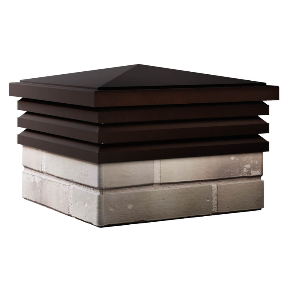 Колпак Zking Бона ХайТек Коричневый на столб 1.5х1.5 кирпича (385х385мм) в Старом Осколе фото