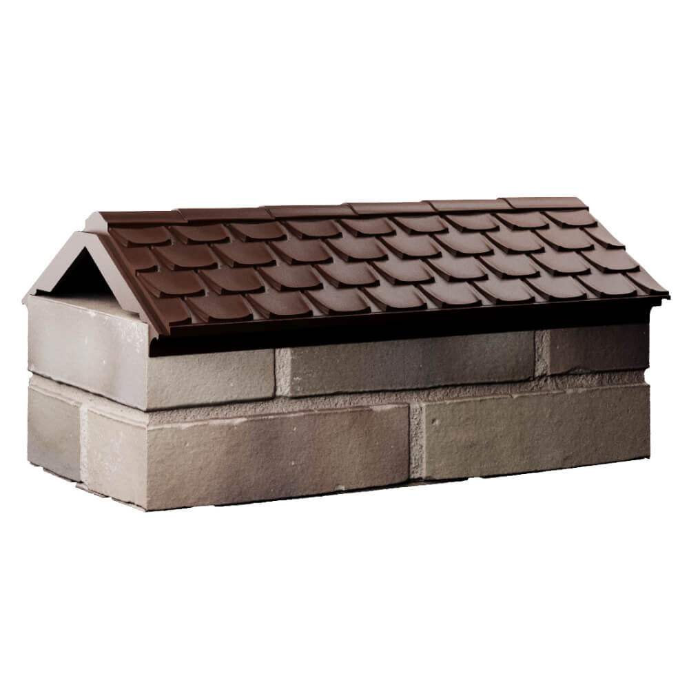Парапет Zking Эльбрус Коричневый с посадкой на 1 кирпич (255мм) Старый Оскол фото