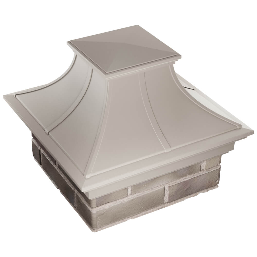 Колпак Zking Монблан Премиум Бежевый на столб 1.5х1.5 кирпича (385х385мм) в Старом Осколе фото