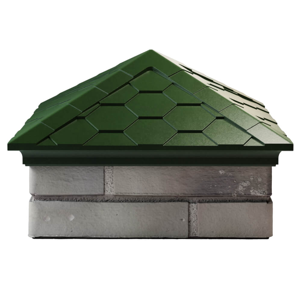 Колпак Zking Эверест Зеленый на столб 1.5х1.5 кирпича (390х390мм) Старый Оскол фото